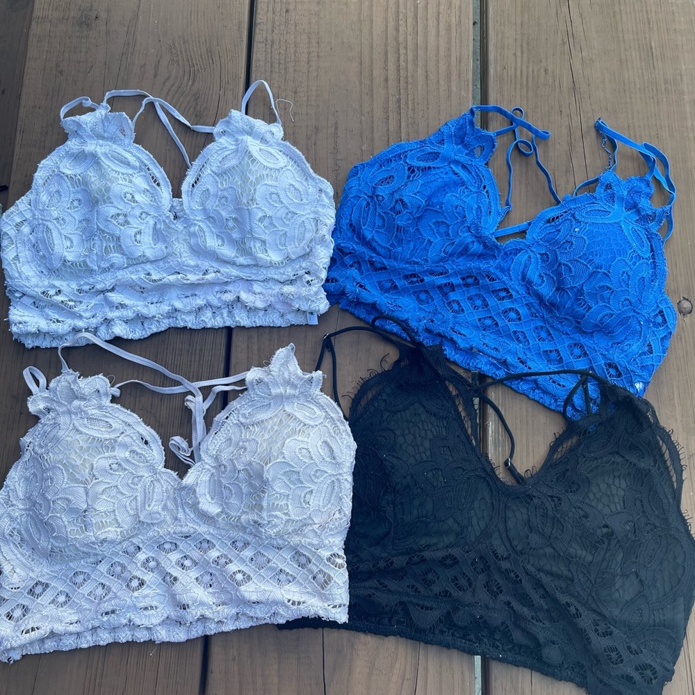 🌟BUNDLE🌟 Scalloped bralette bundle - Size L